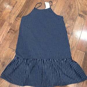 H&M Striped Blue‎ & White Girls Dress Sz 20